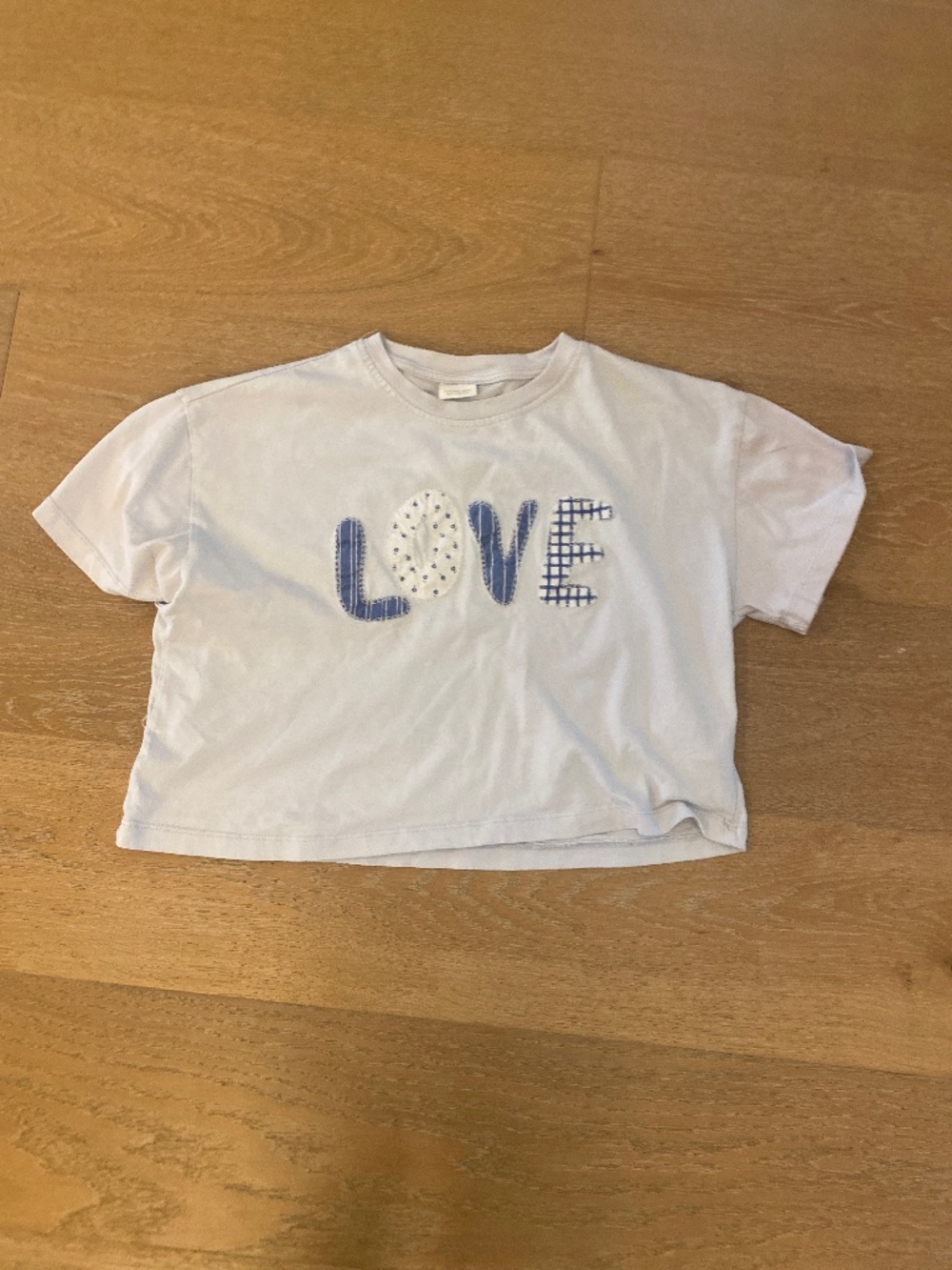 Zara love cropped t-shirt
